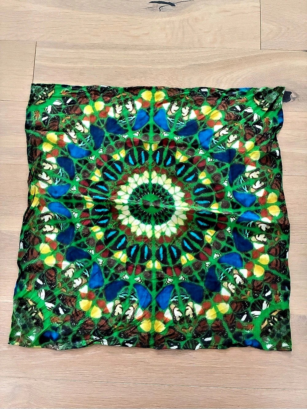 Silk Damien Hirst Butterfly printed scarf